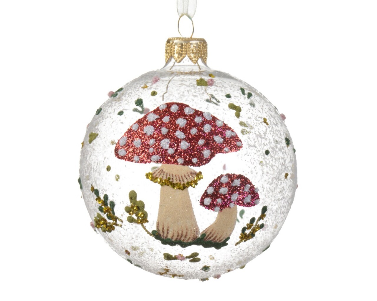 Glob Mushroom, Decoris, 8 cm, sticla, multicolor - imagine 4